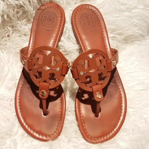 Tory Burch Shoes - TORY BURCH Miller Sandals Brown Leather